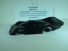 HO scale Slot Car Custom Resin body Black Porsche 962 Fits AFX Mega-G 1.5