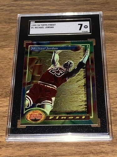 1993‑94 Topps Finest #1 Michael Jordan SGC 7 NM Rare Vintage Card