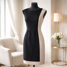 Calvin Klein Women's Tan Dress Retro Academia Heritage Y2K 90s Preppy 12P