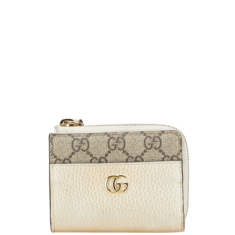 Portefeuille Gucci Gg Supreme Marmont à fermeture éclair en forme de L 658609