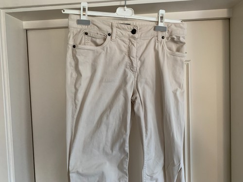 WINDSOR Damen Hose Jeans 5-Pocket-Style creme beige Gr. 38 Made in Italy - Bild 2 von 6