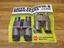 Original Vtg LEITZ Trinovid-B Binoculars 16 Page Sales Catalog Brochure LEICA