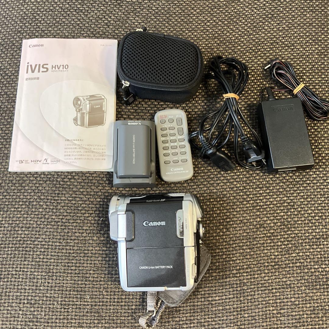 Canon iVIS HV10 MiniDV HDV 動作確認済 日本製 美品 キヤノン、同社初の家庭用縦型HDVカメラ「iVIS HV10」