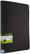 Filexec, 93630, Art Presentation Book, 24 Pocket, 11" x 14", 1 Each Black