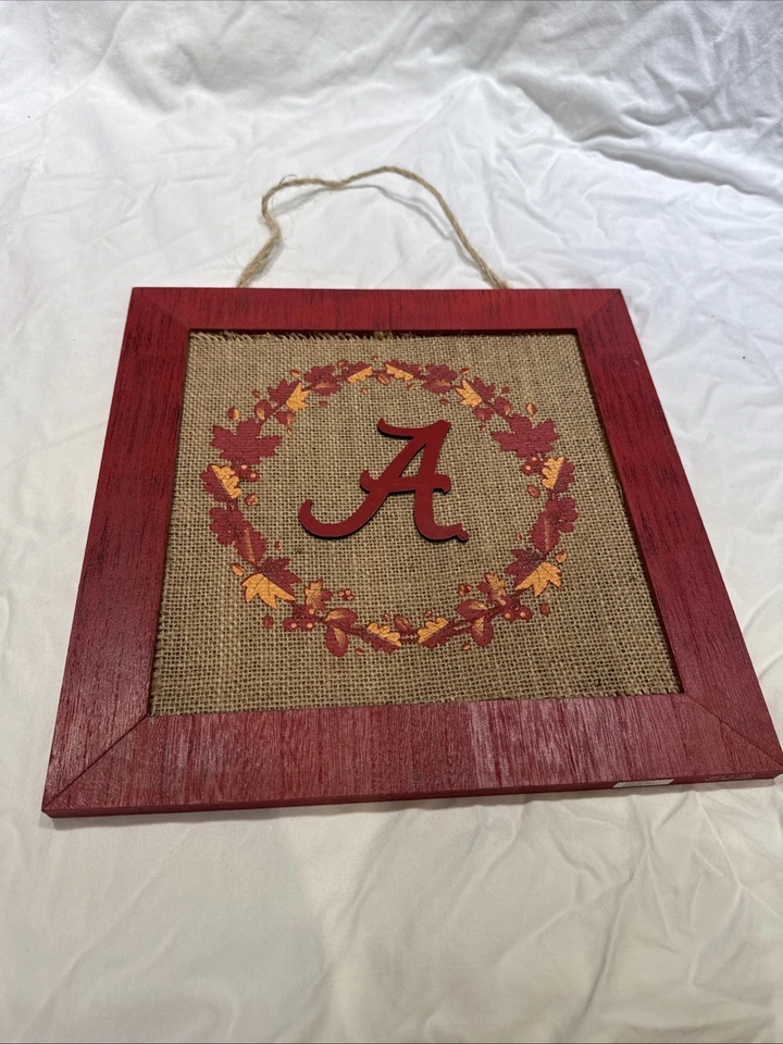 FOCO Alabama Crimson Tide 12'' Double-Sided Burlap Sign - Image 4 of 4