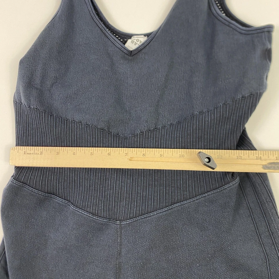 JoyLab Mameluco Mujer 2XL Azul Marino Sin Costuras Acanalado Una Pieza Ropa Activa Motociclista Pantalones Cortos Foto 2 de 4