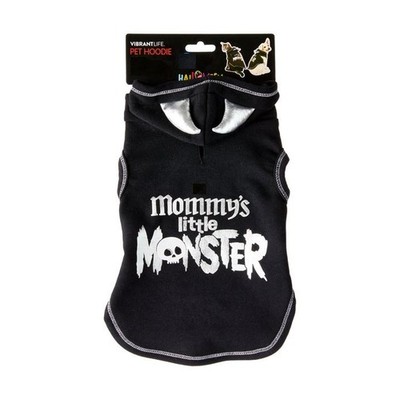 Vibrant Life Mommy's Little Monster Dog Hood Sweatshirt Halloween Costume LARGE