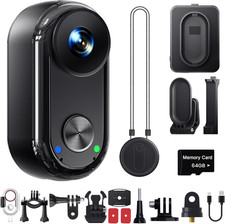 4K Waterproof Vlogging Camera with 64GB, 6-Axis Stabilization, 270Min Runtime