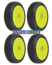 PRO-LINE RACING 1031412 Electron 2.0 F/R Tires Mounted 7mm YLW (4) Losi Micro-B