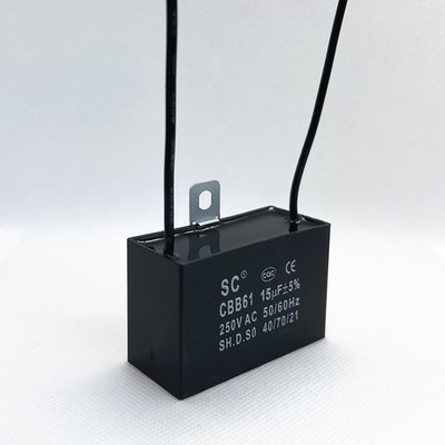 CBB61 15mfd 15uF 15 uF 250V AC  Fan MOTOR START Capacitor 2 WIRES US STOCK
