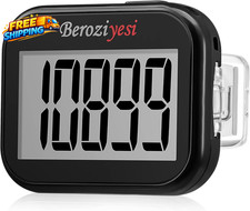 3D Pedometer for Walking Simple Step Counter for Walking with Removable Clip