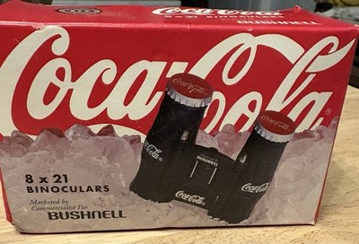 Vintage 1997 Bushnell Coca-Cola Bottle Shaped Binoculars 8x21 New
