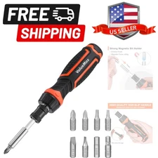 Ratcheting Screwdriver, 9-In-1 Multi Screwdriver, Portable Ratchet Screwdrive...