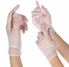 1 Pair Ladies fishnet Gloves Mesh Stretchy Floral Bride Gloves Gothic Dress