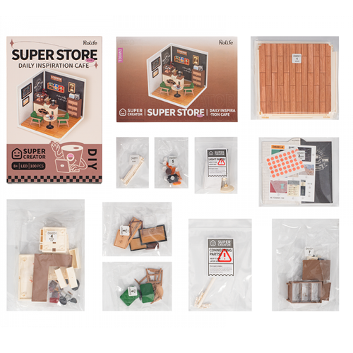 Rolife 1:24 Super Creator Plastic 3D Dollhouse 6-set Decor DIY Adult LED Gifts - Picture 29 of 104