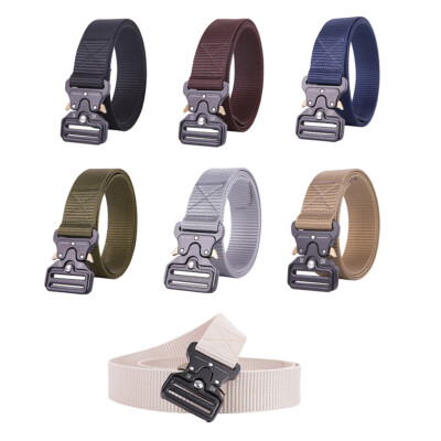 Army Nylon Webbing Waist Belt Travel Slide Buckle Web Belt Utility