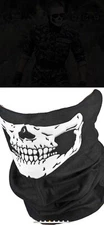 skull bandana/ Black White Color/ Face Covering/ Face Mask/multiple Use/ Cyx