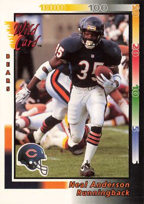 Neal Anderson 1992 Wild Card #139 Chicago Bears | eBay