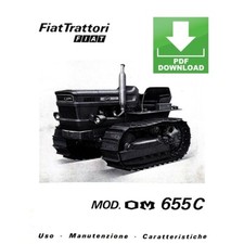 Trattore cingolato FIAT OM 655C Manuale uso manutenzione Libretto istruzioni CD