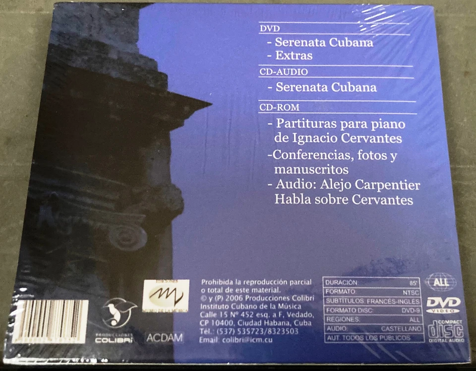 I. Cervantes, U. Hernández, L. Carbonell: SERENATA CUBANA - DVD/CD/CD-ROM - NEU! - Bild 2 von 4