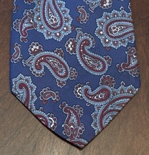 Kuppenheimer Blue Red 100 Silk Men  s Neck Tie Made In Usa