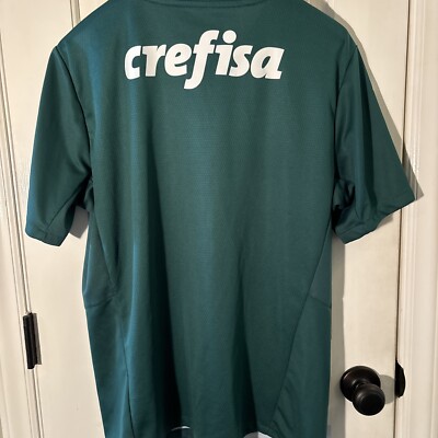 Puma Palmeiras 半袖シャツ crefisa Puma 2021 Brazil Crefisa Palmeiras Green V- Neck Jersey
