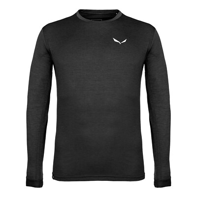 Salewa Herren Puez Melange trockenes Langarm-T-Shirt schwarz verschiedene Größen