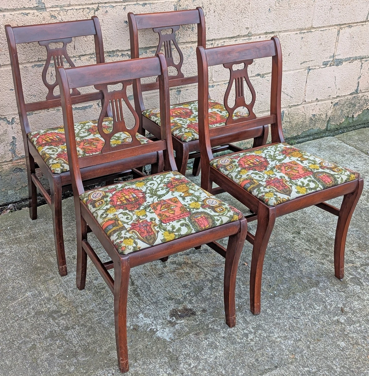 イギリス製　アンティーク　リラLyreバックチェア　ダイニングチェア Lyre Back Chairs In Antique Chairs (1900-1950) for sale | eBay