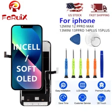 For Iphone 12 13 14 15 MINI PROMAX PLUS Incell /Soft OLED LCD Screen Replacement