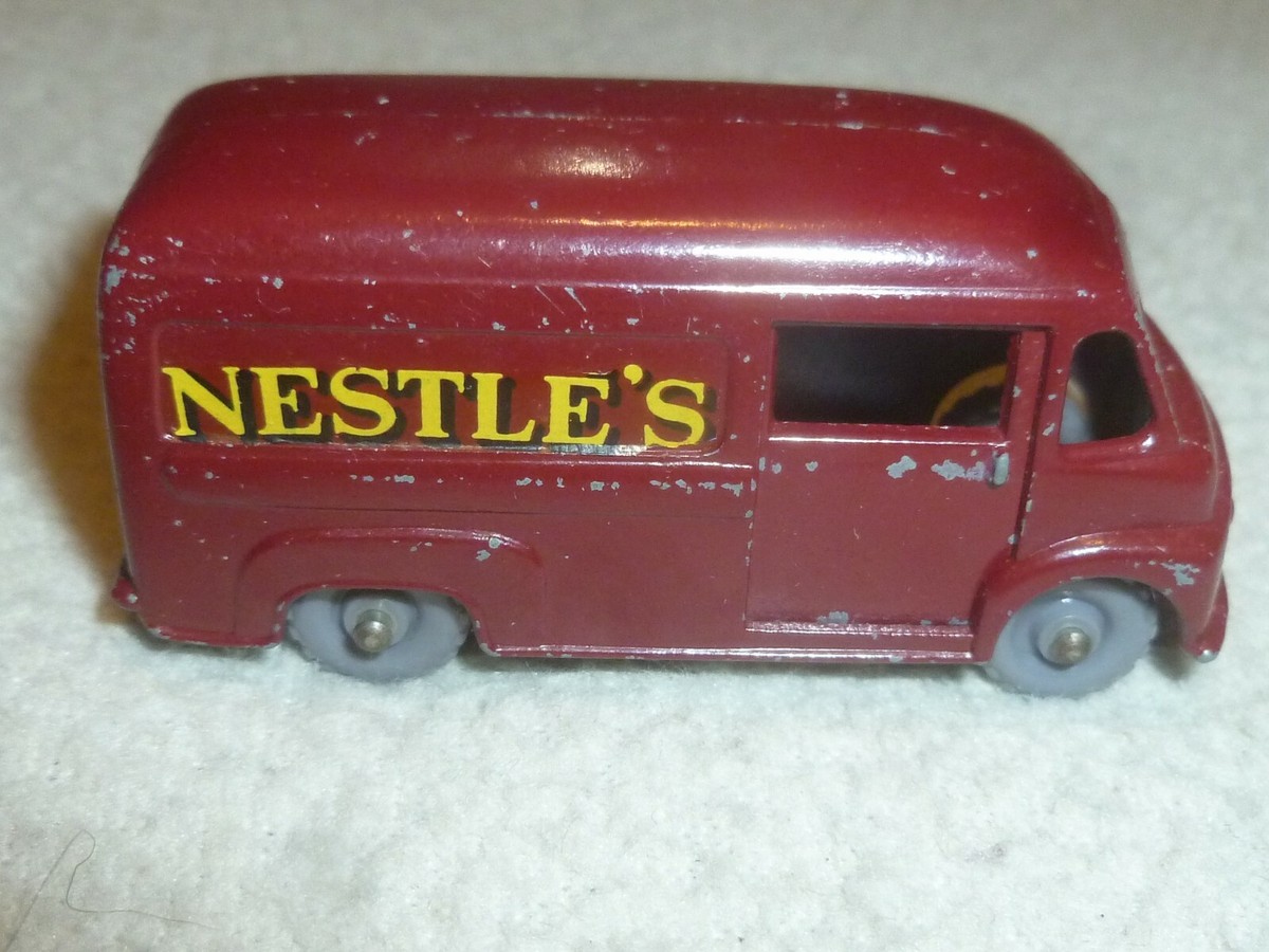 VINTAGE MATCHBOX LESNEY ENGLAND 69 NESTLES COMMER VAN 30 CWT GRAY