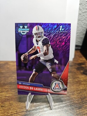 Jayden De Laura 2023 Bowman Chrome U PURPLE SHIMMER REFRACTOR #30 Arizona