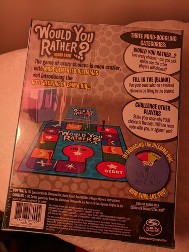 Spin Master ~ Would You Rather? Board Game ~ Crazier Delemmas ~ Family 12+ NEW** - Picture 6 of 8