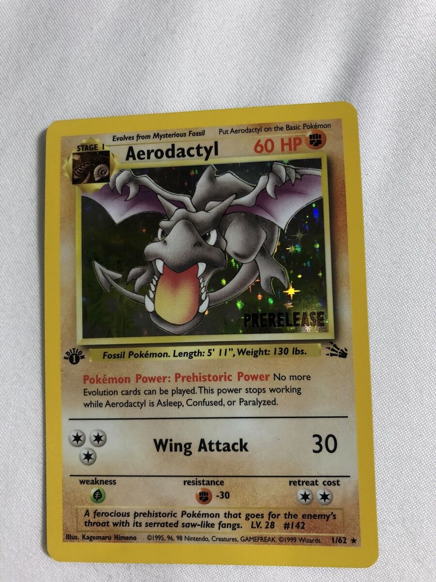 .com: Pokemon - Aerodactyl Holo Prerelease Promo 1/62 (1/62