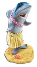 Dashboard 4" Mini Doll Hawaii Shark Sunglass Lei Hula Skirt Hawaiian Gifts NIB