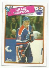 CRAIG SIMPSON 1988-89 TOPPS CARD NM-MT+ CONDITION EDMONTON OILERS