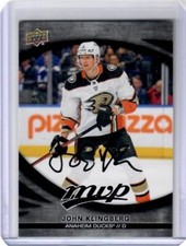 2023-24 UD MVP John Klingberg Super Script Black Insert Card 05/05 Ducks