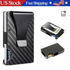 Men's RFID Blocking Slim Money Clip Wallet Card ID Holder Thin Minimalist Gift