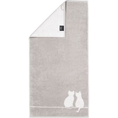 Cawö Handtücher CUTE CATS EDITION You & Me 6263 platin/weiß - 76 Grau NEU & OVP