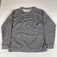 Athleta Sweater Womens Medium Black White Crew Neck Pullover Ladies Comfort