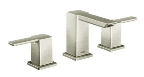 Moen  TS6720BN  90 Degree 2 Handle Widespread Bathroom Faucet - Brushed Nickel