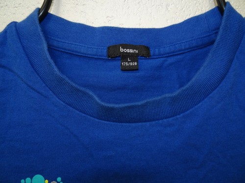 Bossini Retro 50s Advertisement Happiness Unslfishness T Shirt Large Blue - Picture 4 of 6