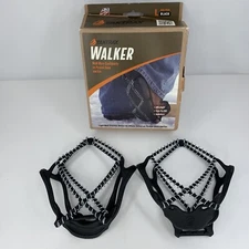YAKTRAX Walker Traction Cleats Size L Shoe M 11.5 to 13.5  Black Stretch