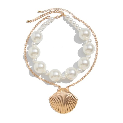 2Pcs Classical Baroque Pearls Necklace Ideal For Parties And Special Occasions - Picture 5 of 10