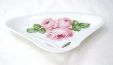 Reinhold Schlegelmilch (RS) PINK ROSES Small Fan Shaped Triangular Dish (Dishes)
