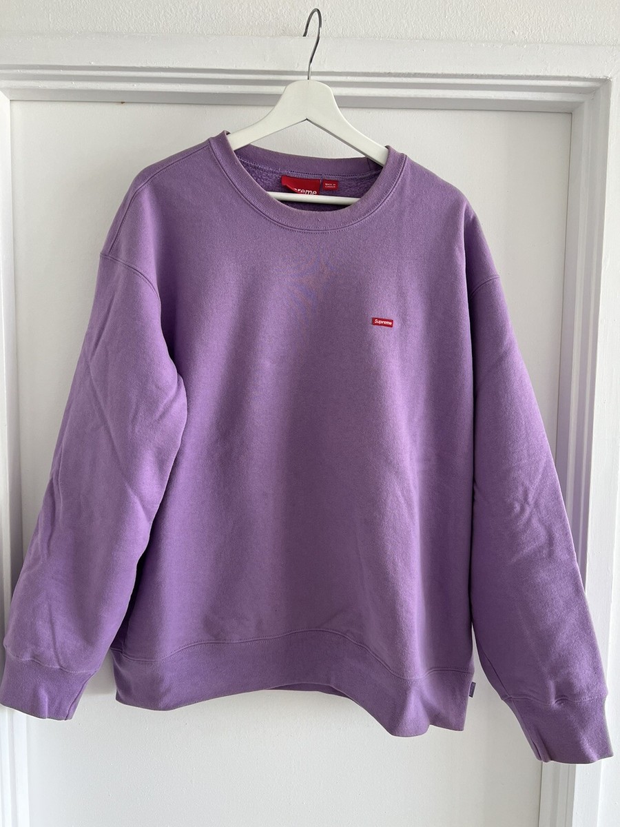 Supreme FW20 Small Box Logo Crewneck Sweatshirt Violet Size Supreme FW20 Small Box Logo Crewneck Sweatshirt Violet Size