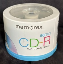 Memorex CD-R 50 Pack Spindle 52x 700Mo 80min Recordable CD-R New Sealed 358