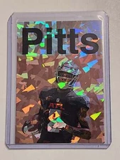 Kyle Pitts Artist Signed Atlanta Falcons Refractor Art Card 1/1