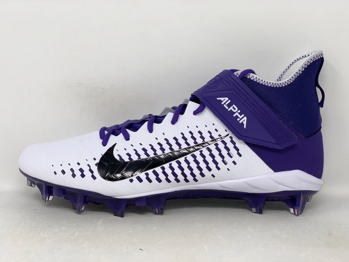 Size 15 Nike Alpha Menace Pro 2 Mid Purple Football Cleats Steven F Austin PE Jordan Brand Alpha Menace Pro 2 University of Michigan Team  main image 4