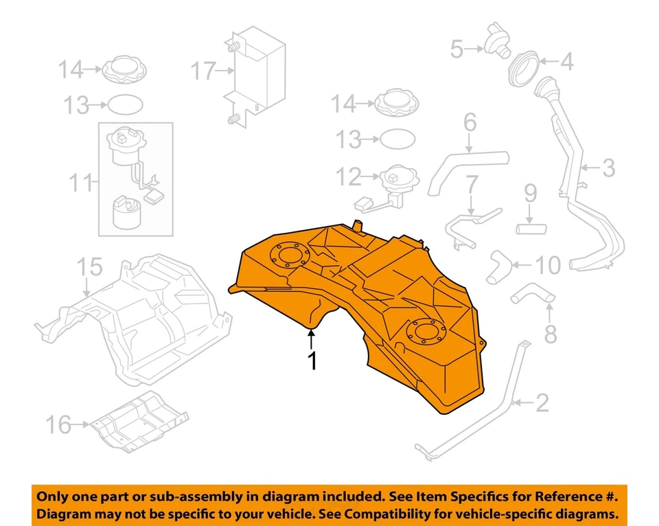 Used Fuel Tank fits: 2012 Infiniti M37  Grade A Foto 3 de 4