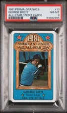 1981 Perma-Graphics/Topps Credit Cards All-Stars George Brett PSA 8!
